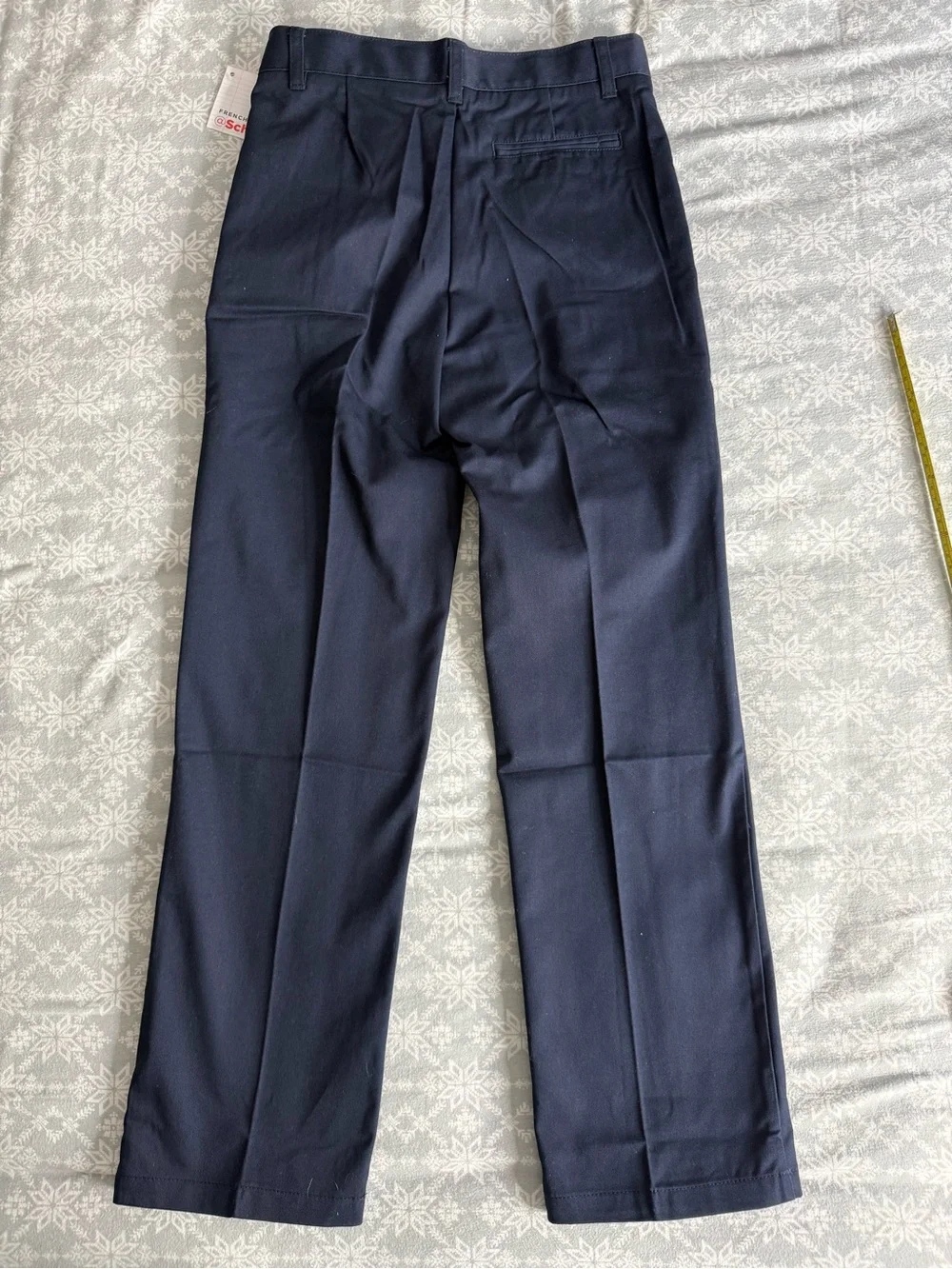 French Toast NWT Relaxed Fit Twill Pants Boy’s 14 Navy Adjustable School Uniform